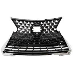 New Chrome With Black Grille Assembly Compatible With Lexus Ux250h Base 4 Cyl 2.0L Ux250h Luxury 4