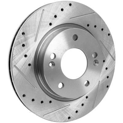 New Cross-Drilled And Slotted Brake Disc Compatible With Hyundai Elantra Se 4 Cyl 2.0L Elantra Gls 4 thumbnail 3