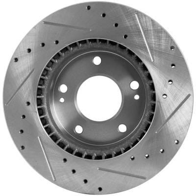 New Cross-Drilled And Slotted Brake Disc Compatible With Hyundai Elantra Se 4 Cyl 2.0L Elantra Gls 4 thumbnail 7