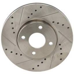 New Cross-Drilled And Slotted Brake Disc Compatible With Ford Focus Zx5 4 Cyl 2.0L Focus Zx3 4 Cyl