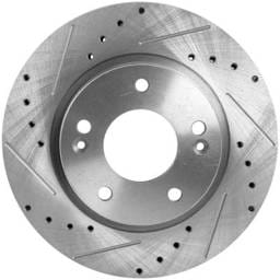 New Cross-Drilled And Slotted Brake Disc Compatible With Hyundai Elantra Se 4 Cyl 2.0L Elantra Blue