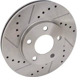New Cross-Drilled And Slotted Brake Disc Compatible With Ford Mustang Gts 8 Cyl 5.0L Mustang Gt 8