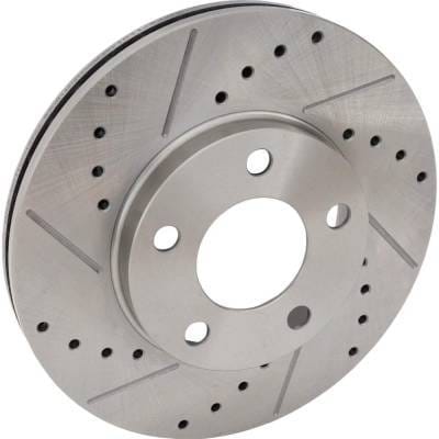 New Cross-Drilled And Slotted Brake Disc Compatible With Ford Mustang Base 6 Cyl 3.8L Mustang Base 6