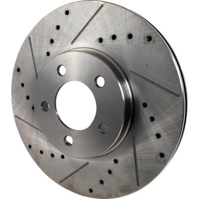 New Cross-Drilled And Slotted Brake Disc Compatible With Ford Lincoln Mercury Continental Signature