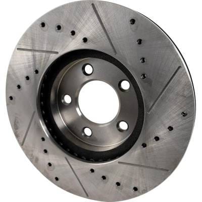 New Cross-Drilled And Slotted Brake Disc Compatible With Ford Lincoln Mercury Continental Signature thumbnail 3