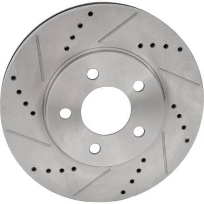 New Cross-Drilled And Slotted Brake Disc Compatible With Ford Mustang Base 6 Cyl 4.0L 2005-2010 By thumbnail 5