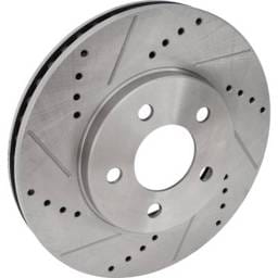 New Cross-Drilled And Slotted Brake Disc Compatible With Ford Mustang Base 6 Cyl 4.0L 2005-2010 By