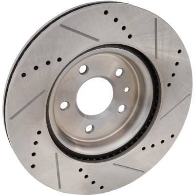 New Cross-Drilled Brake Disc Compatible With Ford Lincoln Taurus Sho 6 Cyl 3.5L Taurus Limited 4 Cyl thumbnail 3