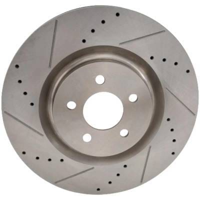New Cross-Drilled And Slotted Brake Disc Compatible With Ford Mustang Gt 8 Cyl 5.0L Mustang Boss 302 thumbnail 5