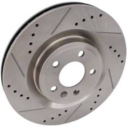 New Cross-Drilled And Slotted Brake Disc Compatible With Ford Mustang Base 6 Cyl 3.7L Mustang Gt 8
