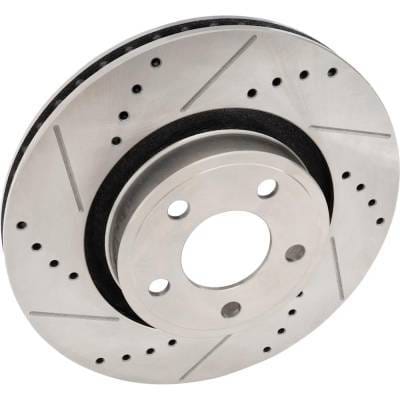 New Cross-Drilled And Slotted Brake Disc Compatible With Ford Mustang Ecoboost 4 Cyl 2.3L Mustang