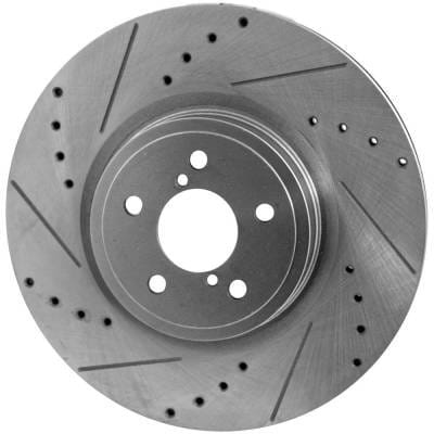 New Cross-Drilled And Slotted Brake Disc Compatible With Subaru Forester 2.5I Premium 4 Cyl 2.5L