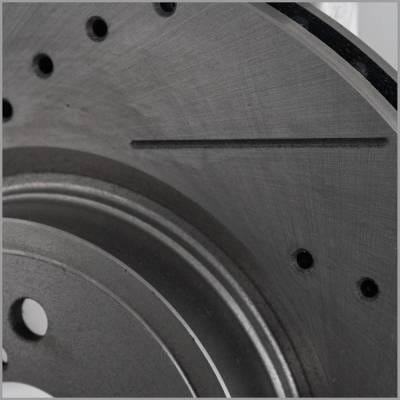 New Cross-Drilled And Slotted Brake Disc Compatible With Subaru Forester 2.5I Premium 4 Cyl 2.5L thumbnail 3