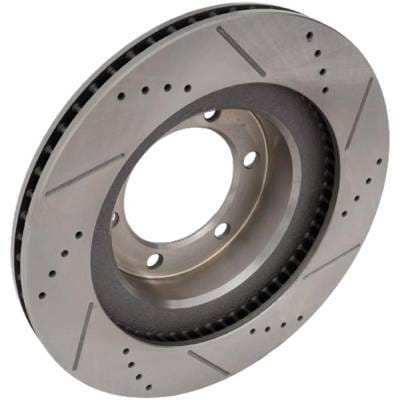 New Cross-Drilled And Slotted Brake Disc Compatible With Lexus Toyota 4Runner Limited 8 Cyl 4.7L thumbnail 3