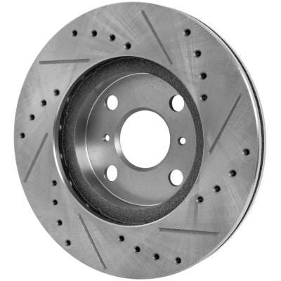 New Cross-Drilled And Slotted Brake Disc Compatible With Scion Xb Base 4 Cyl 1.5L Xa Base 4 Cyl 1.5L thumbnail 11