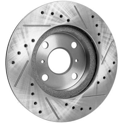 New Cross-Drilled And Slotted Brake Disc Compatible With Scion Xa Base 4 Cyl 1.5L Xb Base 4 Cyl 1.5L thumbnail 9