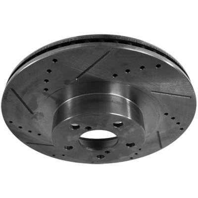 New Cross-Drilled And Slotted Brake Disc Compatible With Saab Subaru Forester 2.5 Xs 4 Cyl 2.5L thumbnail 6