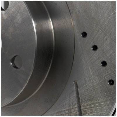 New Cross-Drilled And Slotted Brake Disc Compatible With Saab Subaru Forester 2.5 Xs 4 Cyl 2.5L thumbnail 7