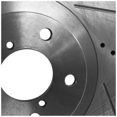 New Cross-Drilled And Slotted Brake Disc Compatible With Saab Subaru Forester 2.5 Xs 4 Cyl 2.5L thumbnail 8
