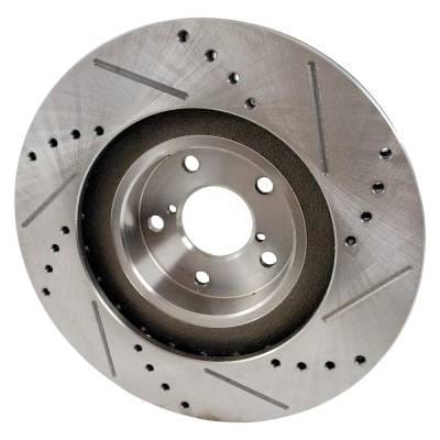 New Cross-Drilled And Slotted Brake Disc Compatible With Saab Subaru Forester Xs L.L. Bean Edition 4 thumbnail 2
