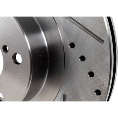 New Cross-Drilled And Slotted Brake Disc Compatible With Saab Subaru Forester Xs L.L. Bean Edition 4 thumbnail 4