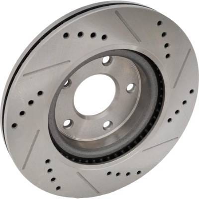 New Cross-Drilled Brake Disc Compatible With Nissan Altima Sl 4 Cyl 2.5L Altima Sl 6 Cyl 3.5L Altima thumbnail 3