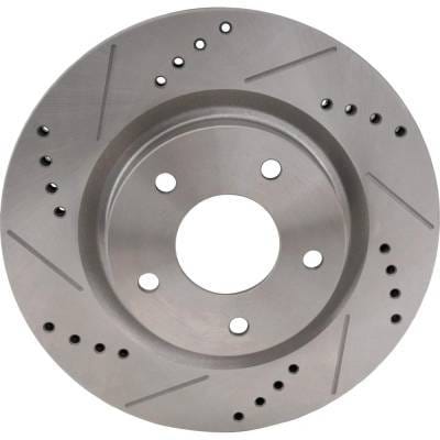 New Cross-Drilled Brake Disc Compatible With Nissan Altima Base 4 Cyl 2.5L Altima Se 6 Cyl 3.5L thumbnail 5