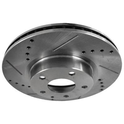 New Cross-Drilled And Slotted Brake Disc Compatible With Mazda Cx-3 Sport 4 Cyl 2.0L 3 Touring 4 Cyl thumbnail 11