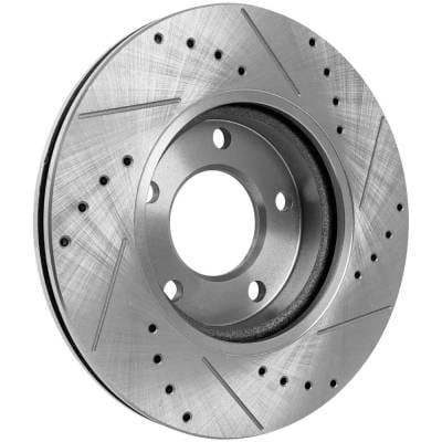 New Cross-Drilled And Slotted Brake Disc Compatible With Mazda 3 Sport Gs 4 Cyl 2.0L 3 Gx 4 Cyl 2.0L thumbnail 9