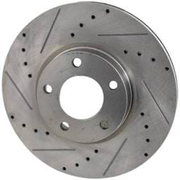 New Cross-Drilled And Slotted Brake Disc Compatible With Mazda 3 Sp23 4 Cyl 2.3L 5 Touring 4 Cyl