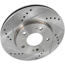 New Cross-Drilled And Slotted Brake Disc Compatible With Chrysler Dodge Mitsubishi Galant Ls 6 Cyl