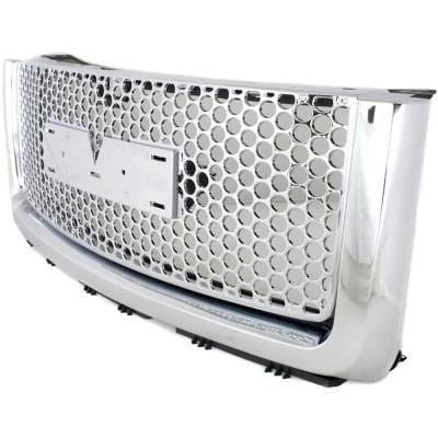 New Chrome Insert Grille Assembly Compatible With Gmc Sierra 1500 Denali 8 Cyl 6.2L 2007-2013 thumbnail 3