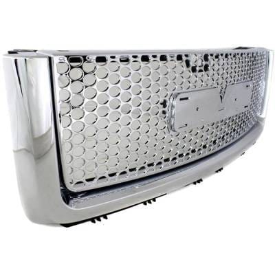 Chrome Insert Grille Assembly Compatible With Gmc Sierra 1500 Denali 8 Cyl 6.2L 2007-2013 By thumbnail 5