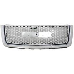 Chrome Insert Grille Assembly Compatible With Gmc Sierra 1500 Denali 8 Cyl 6.2L 2007-2013 By