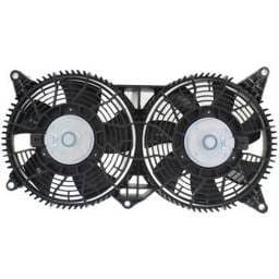 New A/C Condenser Cooling Fan Assembly Compatible With Cadillac Sts Base 8 Cyl 4.6L Sts Platinum 8