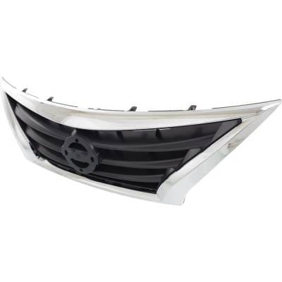 New Chrome Shell Grille Assembly Compatible With Nissan Versa 1.6 S Plus 4 Cyl 1.6L Versa S 4 Cyl thumbnail 3