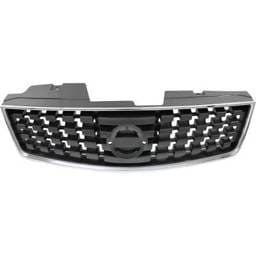 New Chrome Shell Grille Assembly Compatible With Nissan Sentra Sl 4 Cyl 2.0L Sentra S 4 Cyl 2.0L