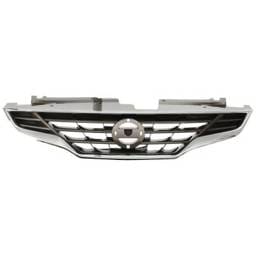 New Chrome Shell Grille Assembly Compatible With Nissan Altima Sr 6 Cyl 3.5L Altima S 6 Cyl 3.5L