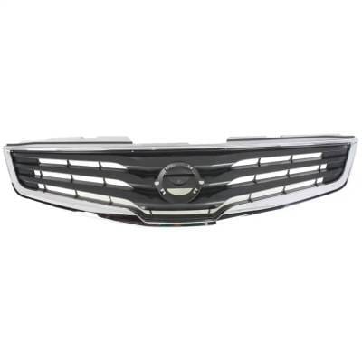New Chrome Shell Grille Assembly Compatible With Nissan Sentra Se-R 4 Cyl 2.5L Sentra Base 4 Cyl