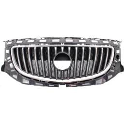New Chrome Shell Grille Assembly Compatible With Buick Regal Base 4 Cyl 2.4L Regal Cxl 4 Cyl 2.4L