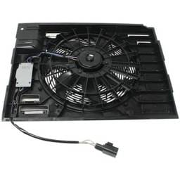New Condenser Cooling Fan Assembly Compatible With Bmw 750I Base 8 Cyl 4.8L 760Li Base 12 Cyl 6.0L