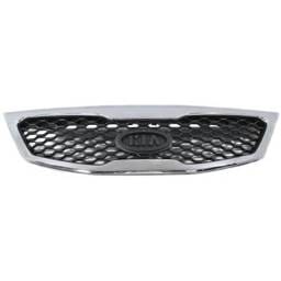 New Chrome Shell Grille Assembly Compatible With Kia Sorento Ex 6 Cyl 3.5L Sorento Lx 4 Cyl 2.4L