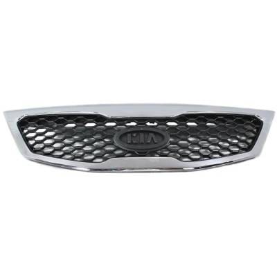 New Chrome Shell Grille Assembly Compatible With Kia Sorento Sx 6 Cyl 3.5L Sorento Ex 4 Cyl 2.4L