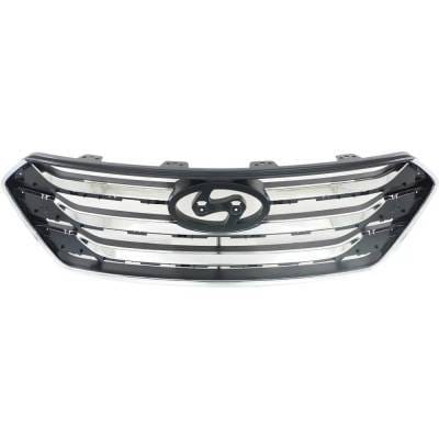 New Black Grille Assembly Compatible With Hyundai Santa Fe Sport Premium 4 Cyl 2.0L Santa Fe Sport