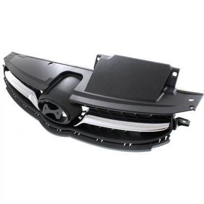 Gray With Chrome Grille Assembly Compatible With Hyundai Elantra Limited 4 Cyl 1.8L 2011-2013 By thumbnail 3