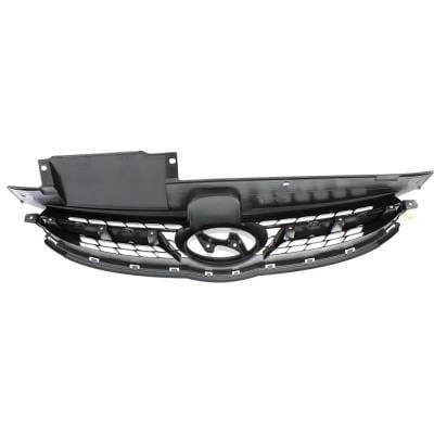 Gray With Chrome Grille Assembly Compatible With Hyundai Elantra Limited 4 Cyl 1.8L 2011-2013 By thumbnail 9