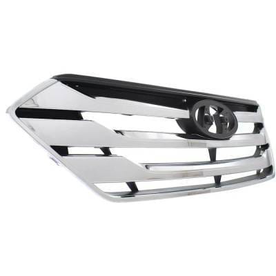 New Chrome Shell Grille Assembly Compatible With Hyundai Santa Fe Sport Base 4 Cyl 2.4L Santa Fe thumbnail 5