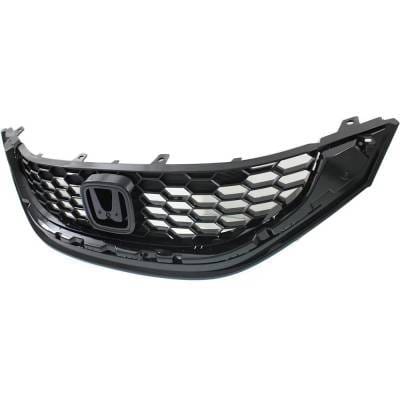 New Black Grille Assembly Compatible With Honda Civic Si 4 Cyl 2.4L Civic Ex 4 Cyl 1.8L Civic Ex-L 4