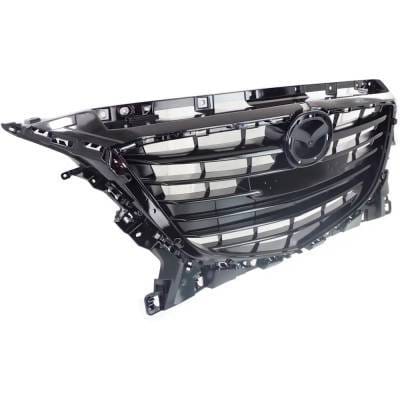 New Black Grille Assembly Compatible With Mazda 3 Gs 4 Cyl 2.0L 3 G 4 Cyl 2.0L 3 Gx 4 Cyl 2.0L 3 thumbnail 5