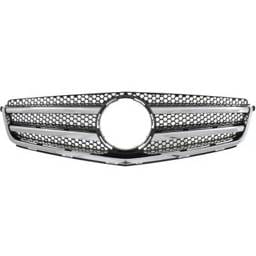 New Chrome Shell Grille Assembly Compatible With Mercedes Benz C300 Sport 6 Cyl 3.0L C63 Amg Base 8